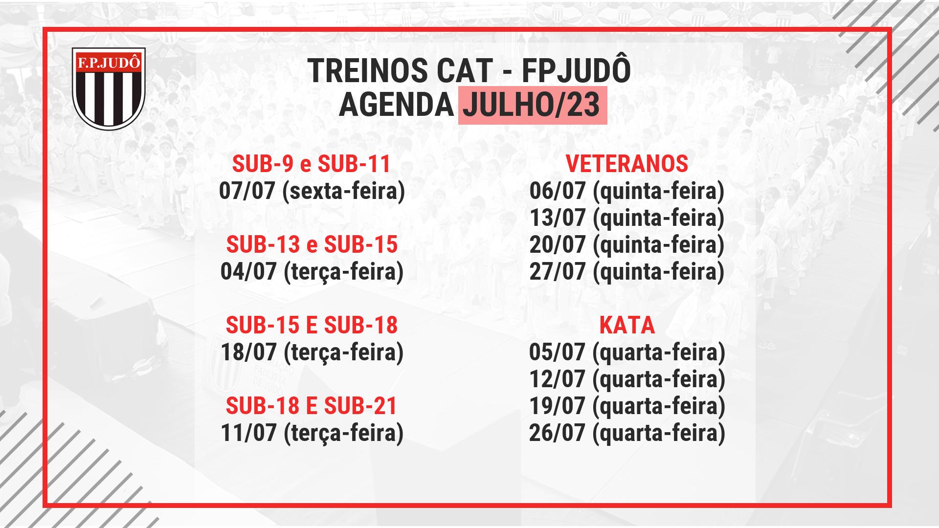 Informativo Treino CAT JULHO 23